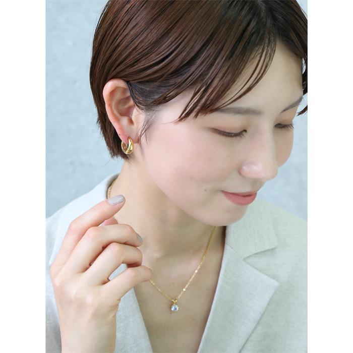 BLUE LEAF（ブルーリーフ） ピアス フープピアス 中折れ キャッチレス 
