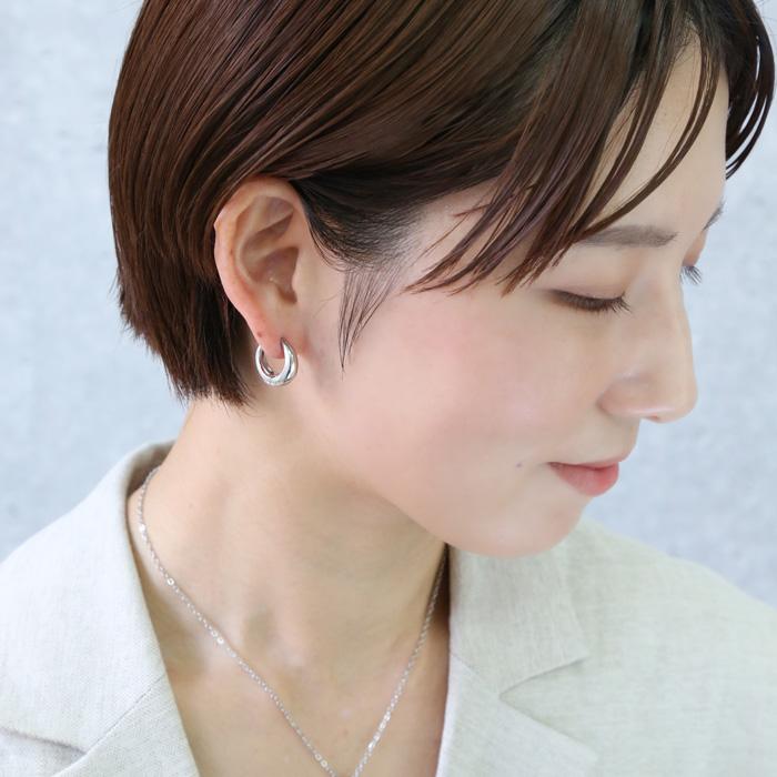BLUE LEAF（ブルーリーフ） ピアス フープピアス 中折れ キャッチレス