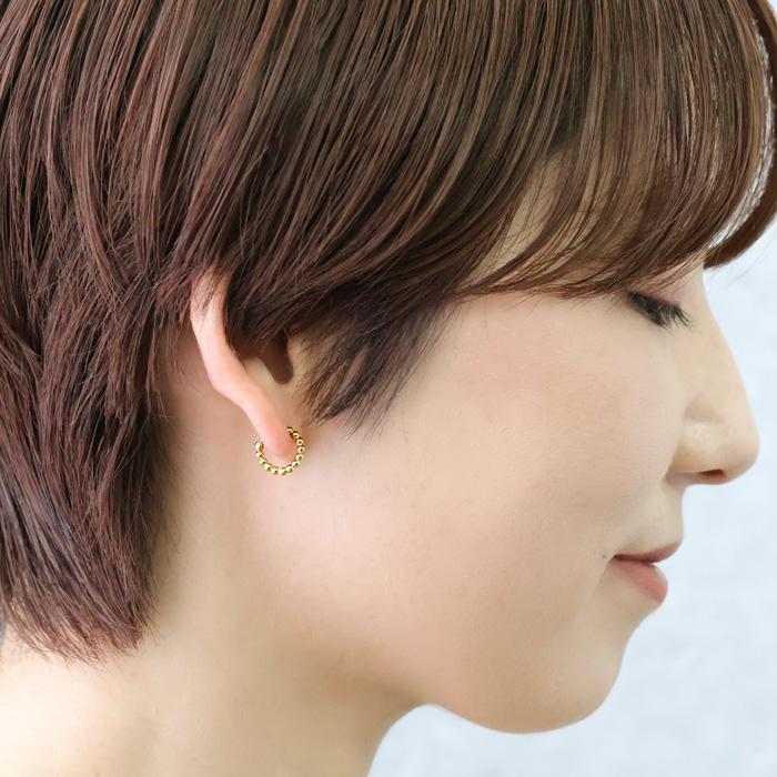 BLUE LEAF（ブルーリーフ） ピアス ボール フープピアス 中折れ 小ぶり