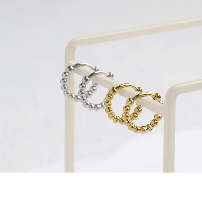 BLUE LEAF（ブルーリーフ） ピアス ボール フープピアス 中折れ 小ぶり