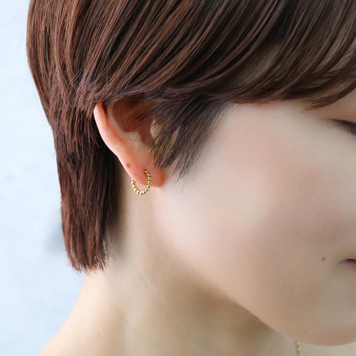BLUE LEAF（ブルーリーフ） ピアス ボール フープピアス 中折れ 小ぶり