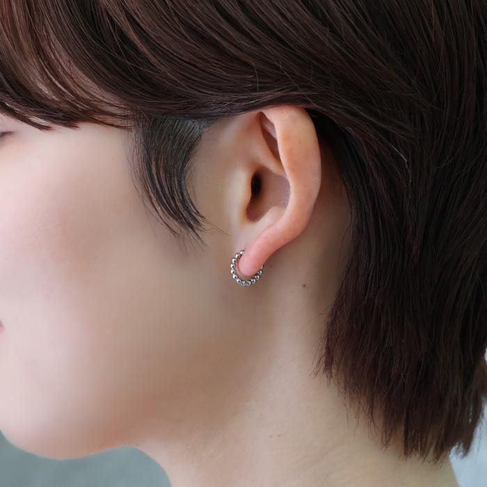 BLUE LEAF（ブルーリーフ） ピアス ボール フープピアス 中折れ 小ぶり