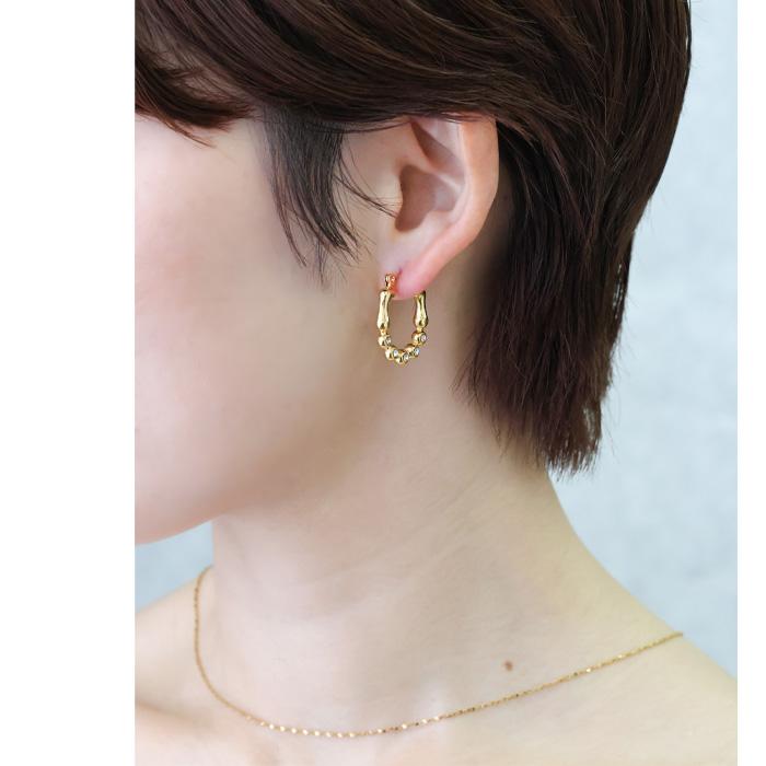 BLUE LEAF（ブルーリーフ） ピアス フープ キュービックジルコニア CZ