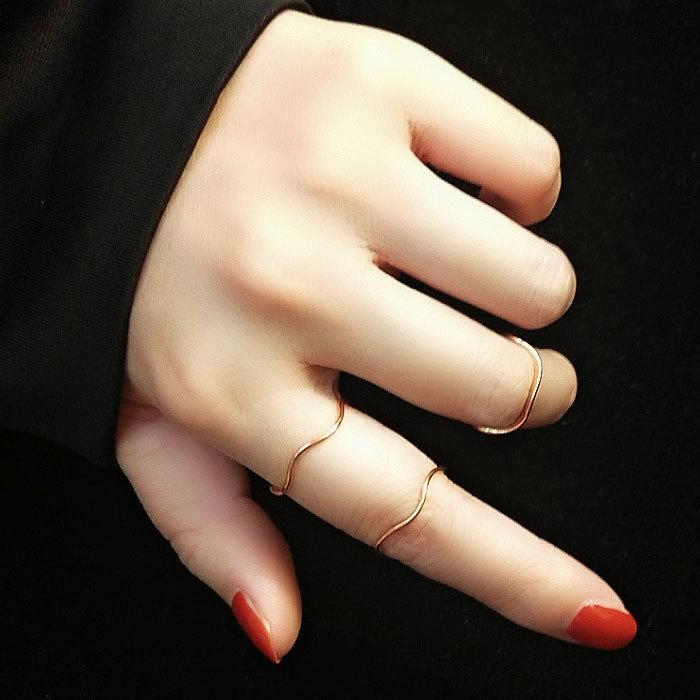 リング 指輪 0.8mm 波型 ステンレスリング ペアリング ジュエリー 男女兼用 アクセサリー サージカルステンレス 316 金属アレルギー対応 | BLUE LEAF | 13