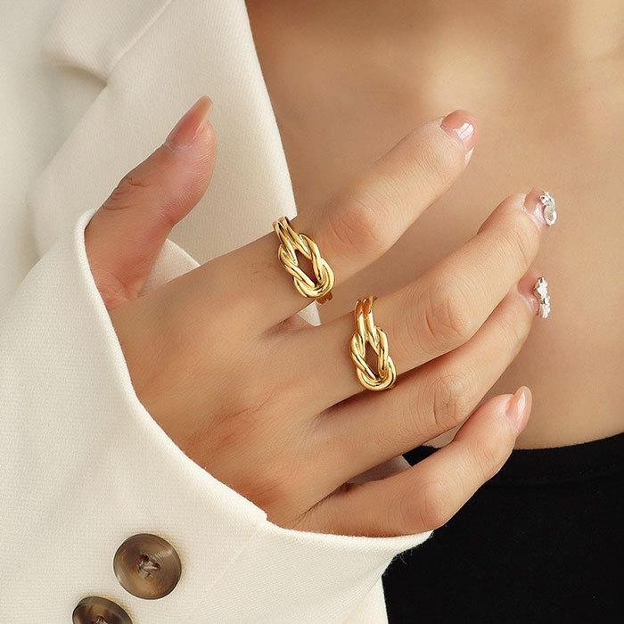 BLUE LEAF リング 指輪 お結び 結び 13号から ステンレスリング