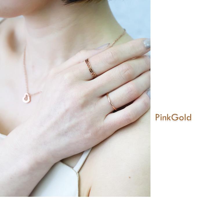 リング 指輪 3mm ハート型 ステンレスリング ペアリング ジュエリー アクセサリー サージカルステンレス 316 金属アレルギー対応 | BLUE LEAF | 10