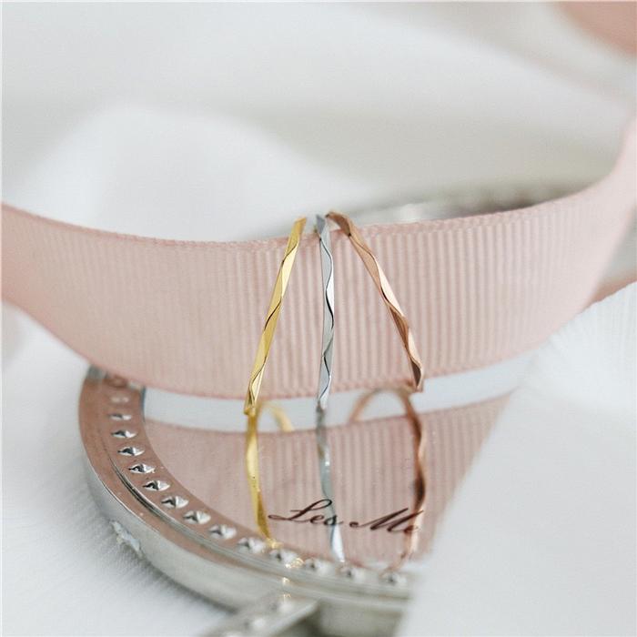 リング 指輪 V字カット 1mm ステンレス 極細 安心素材 大人可愛い ジュエリー 金属アレルギー ピンキーリング アクセサリー ファランジリング | BLUE LEAF | 11