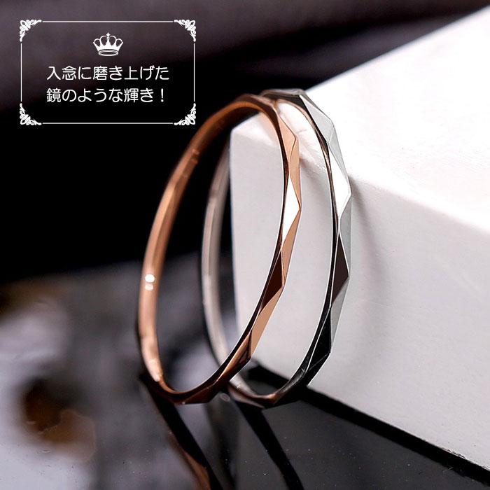 リング 指輪 V字カット 1mm ステンレス 極細 安心素材 大人可愛い ジュエリー 金属アレルギー ピンキーリング アクセサリー ファランジリング | BLUE LEAF | 06