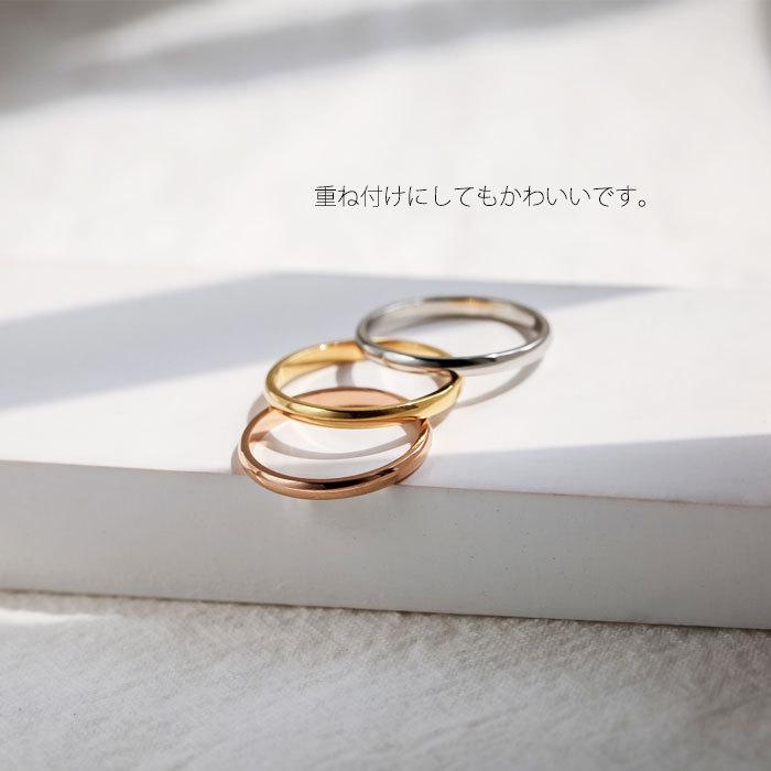 リング 指輪 2mm マリッジリング 甲丸 内甲丸 ステンレスリング 安心素材 ジュエリー 金属アレルギー ピンキーリング アクセサリー ファランジリング | BLUE LEAF | 11