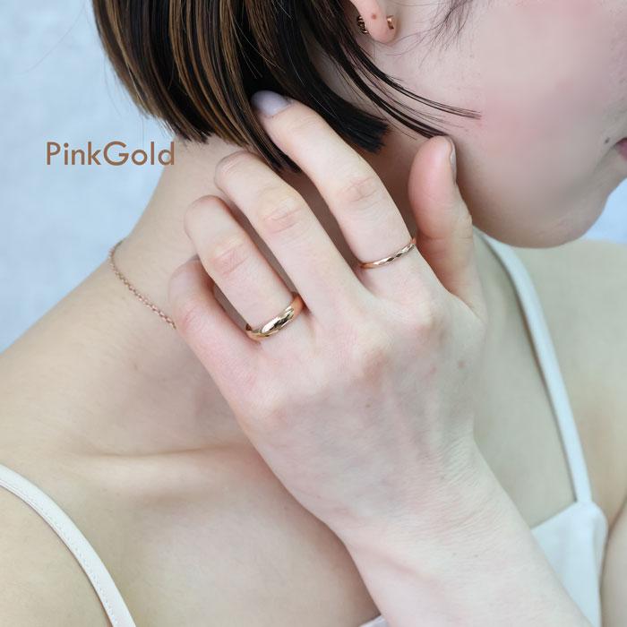 BLUE LEAF リング 指輪 4mm マリッジリング ステンレスリング