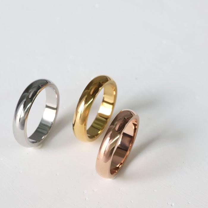 リング 指輪 4mm マリッジリング ステンレスリング ペアリング 7〜22号 大人可愛い シンプル 金属アレルギー対応 ジュエリー 男女兼用 | BLUE LEAF | 13