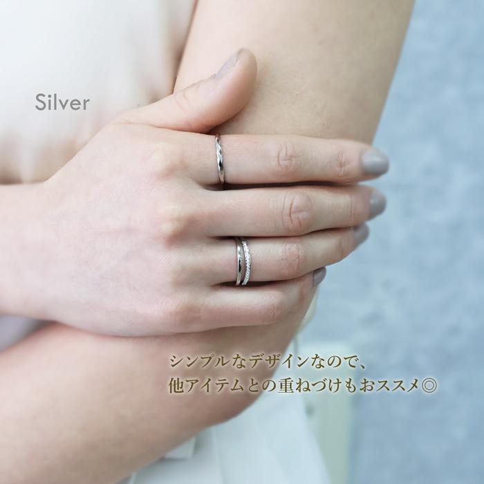 リング 指輪 ダイヤカット 2mm ステンレス 3~25号 安心素材 大人可愛い ジュエリー 金属アレルギー ピンキーリング ファランジリング | BLUE LEAF | 10