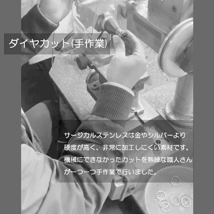 リング 指輪 ダイヤカット 2mm ステンレス 3~25号 安心素材 大人可愛い ジュエリー 金属アレルギー ピンキーリング ファランジリング | BLUE LEAF | 06