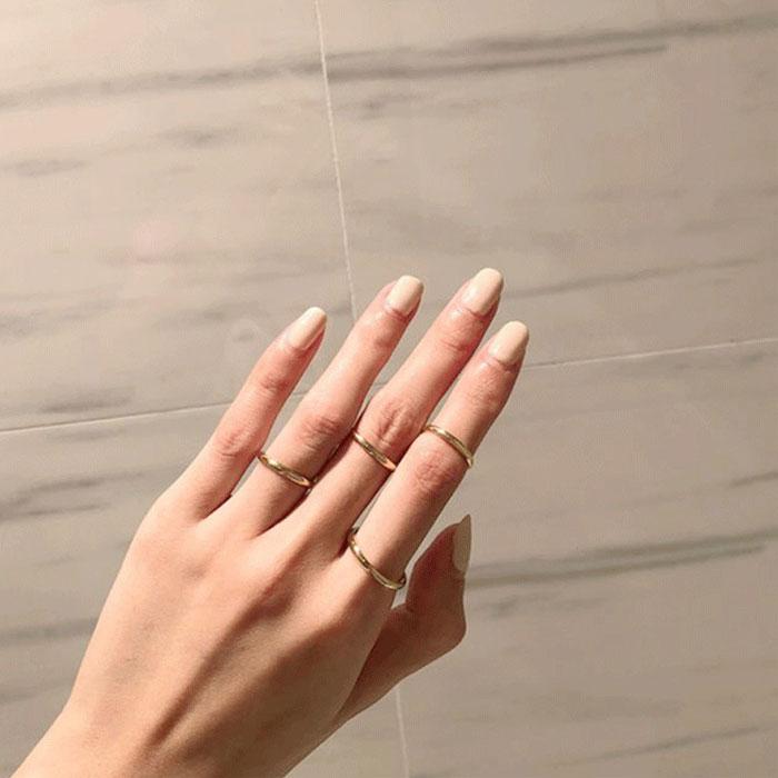 リング 指輪 2mm マリッジリング ステンレスリング ペアリング 大人可愛い シンプル 金属アレルギー ジュエリー 男女兼用 | BLUE LEAF | 03