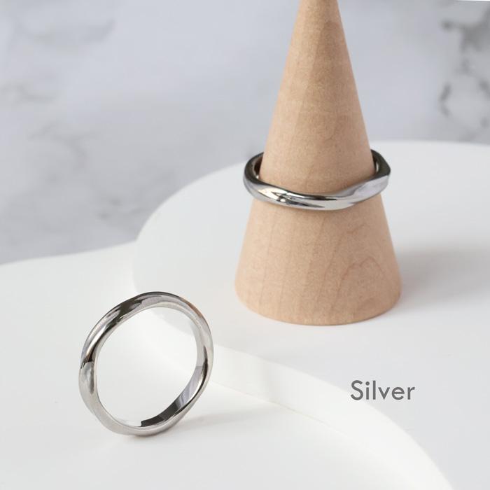 リング 指輪 3mm ねじり ねじれ ステンレスリング デザイン性のある ジュエリー 男女兼用 アクセサリー ステンレス 低アレルギー | BLUE LEAF | 05