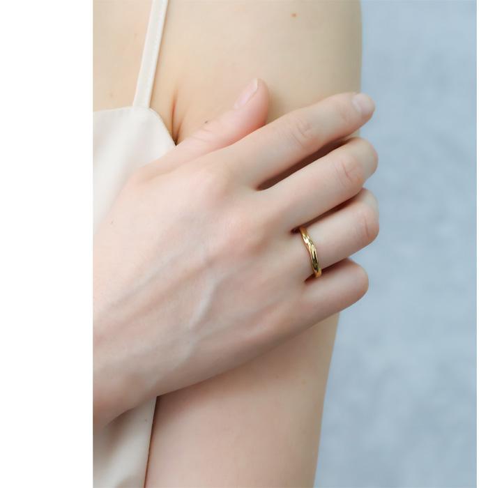 リング 指輪 3mm ねじり ねじれ ステンレスリング デザイン性のある ジュエリー 男女兼用 アクセサリー ステンレス 低アレルギー | BLUE LEAF | 08