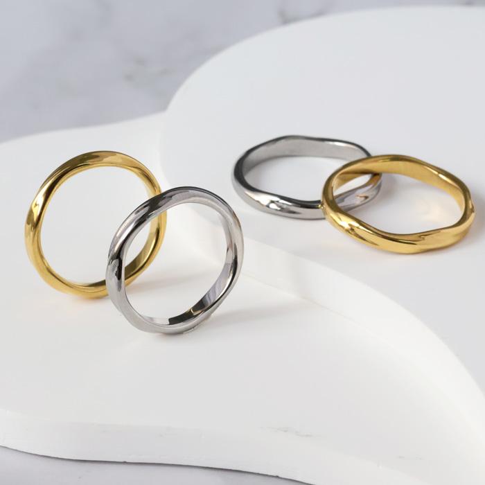 リング 指輪 3mm ねじり ねじれ ステンレスリング デザイン性のある ジュエリー 男女兼用 アクセサリー ステンレス 低アレルギー | BLUE LEAF | 10