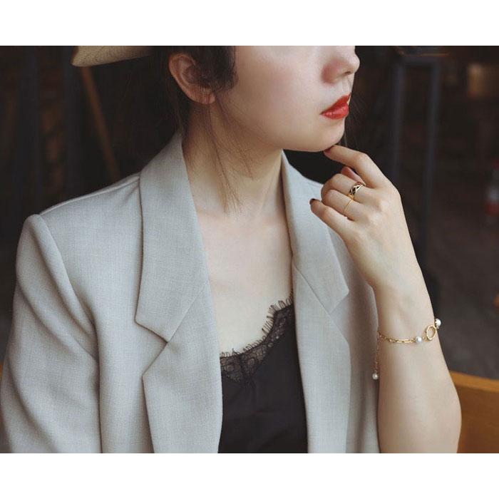 リング 指輪 ツイスト 1.1mm 極細 華奢リング ステンレスリング 安心素材 大人可愛い ジュエリー 金属アレルギー ピンキーリング ファランジリング | BLUE LEAF | 02