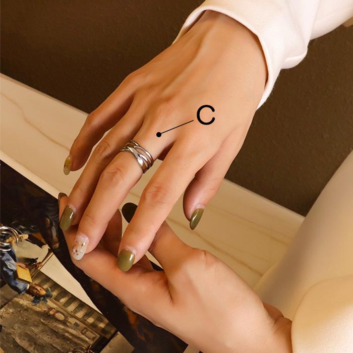 BLUE LEAF（ブルーリーフ） リング 指輪 交差 10号 11号 13号 ペア