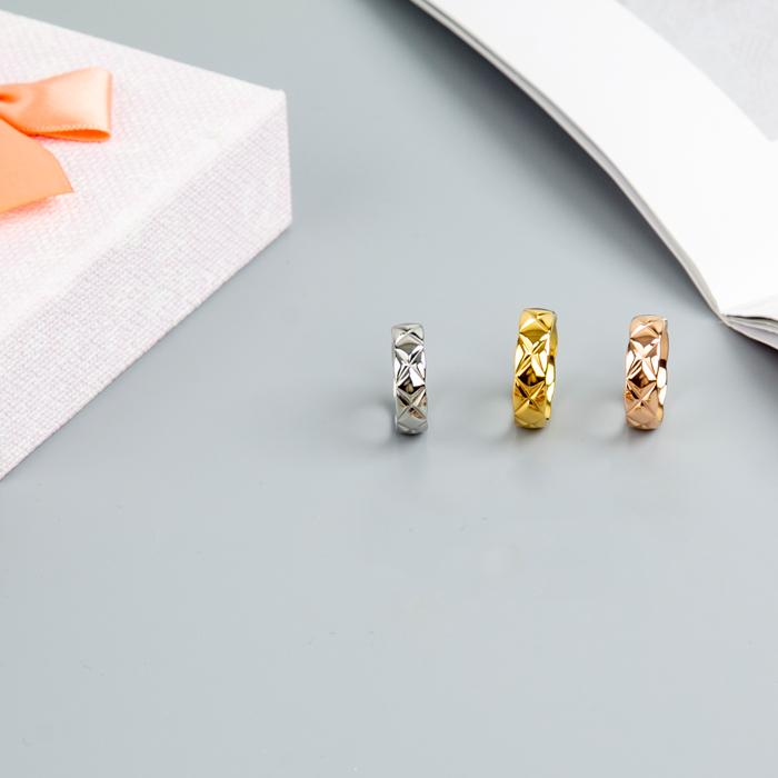 リング 指輪 6mm キルティング ステンレスリング ペアリング 太幅 幅広 k18コーティング 低アレルギー デザイン おしゃれ ニッケルフリー | BLUE LEAF | 09