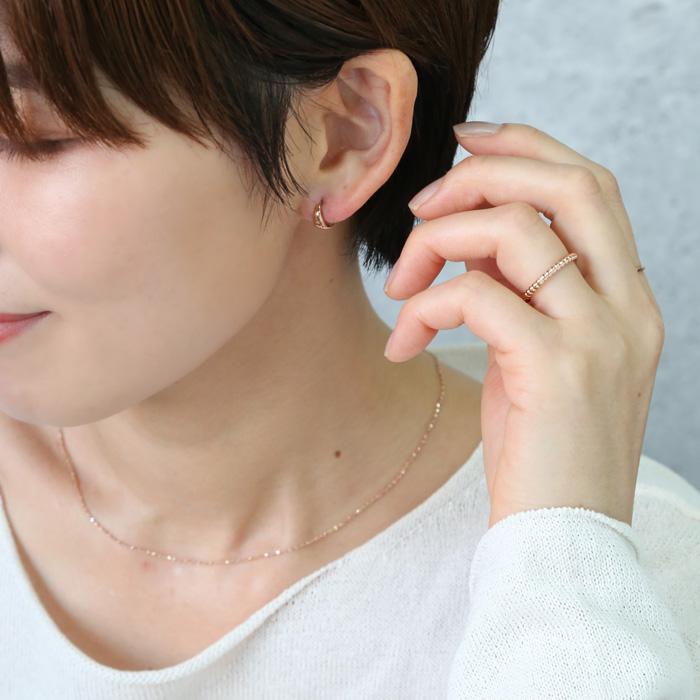 リング 指輪 2mm ボール カット ボール指輪 ボールリング サージカルステンレス ステンレス 重ねづけ 細め k18コーティング SUS316 | BLUE LEAF | 13