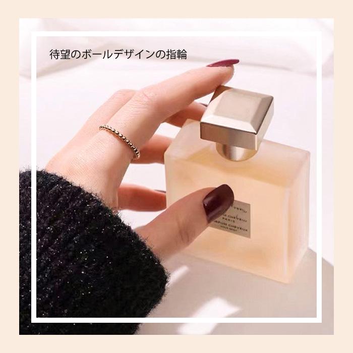 リング 指輪 2mm ボール カット ボール指輪 ボールリング サージカルステンレス ステンレス 重ねづけ 細め k18コーティング SUS316 | BLUE LEAF | 02