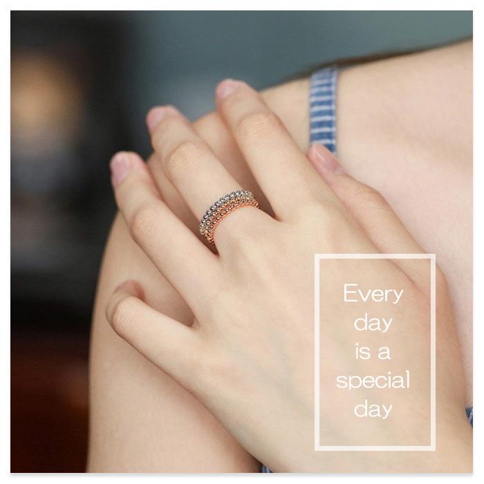 リング 指輪 2mm ボール カット ボール指輪 ボールリング サージカルステンレス ステンレス 重ねづけ 細め k18コーティング SUS316 | BLUE LEAF | 09