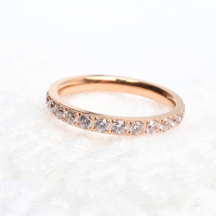 リング 指輪 フルエタニティ サージカルステンレス CZダイヤ キュービックジルコニア ペアリング マリッジリング  大人可愛い ジュエリー | BLUE LEAF | 06