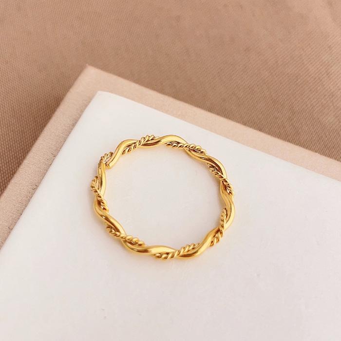 リング 指輪 ツイスト 2mm 極細 華奢リング ステンレスリング 安心素材 大人可愛い ジュエリー 金属アレルギー ピンキーリング ファランジリング | BLUE LEAF | 08