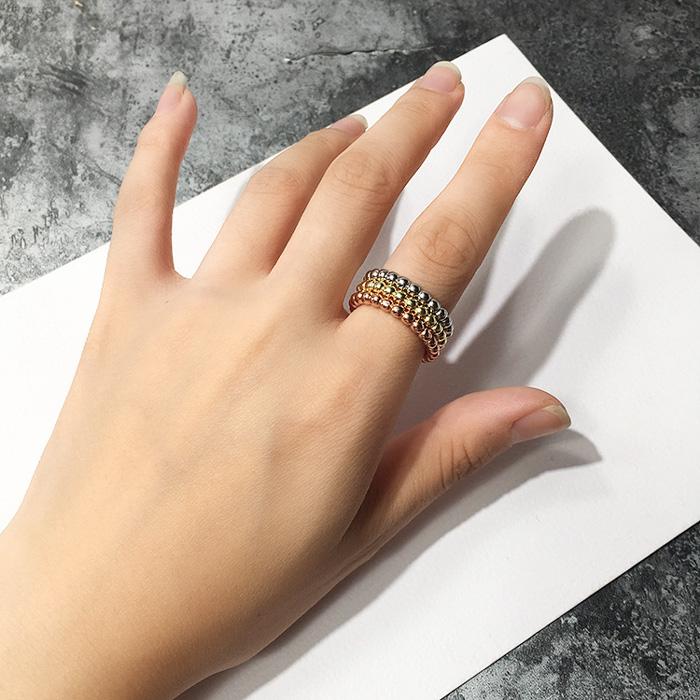 リング 指輪 3mm ボール カット ボール指輪 ボールリング サージカルステンレス ステンレス 重ねづけ 細め k18コーティング 316L | BLUE LEAF | 05