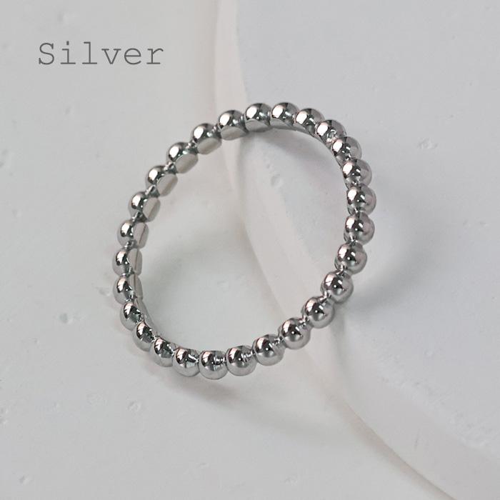 リング 指輪 2mm ボール カット ボール指輪 ボールリング サージカルステンレス ステンレス 重ねづけ 細め k18コーティング SUS316 | BLUE LEAF | 03