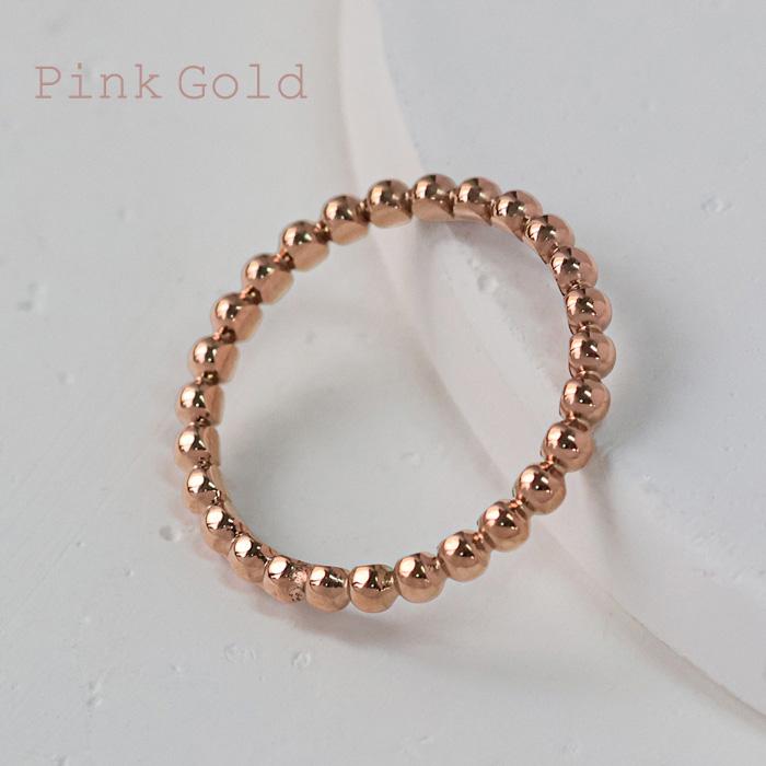 リング 指輪 2mm ボール カット ボール指輪 ボールリング サージカルステンレス ステンレス 重ねづけ 細め k18コーティング SUS316 | BLUE LEAF | 05