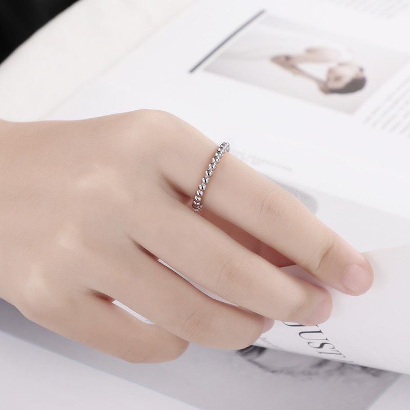 リング 指輪 2mm ボール カット ボール指輪 ボールリング サージカルステンレス ステンレス 重ねづけ 細め k18コーティング SUS316 | BLUE LEAF | 07