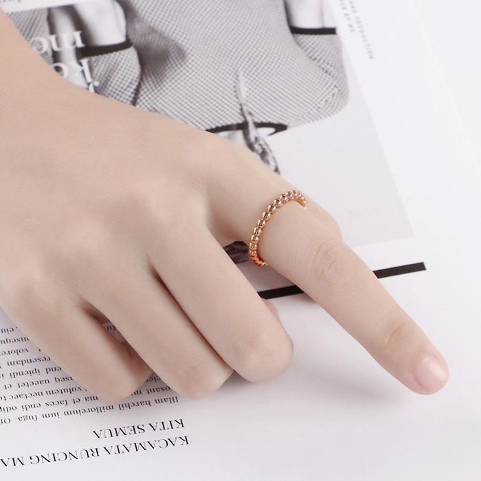 リング 指輪 2mm ボール カット ボール指輪 ボールリング サージカルステンレス ステンレス 重ねづけ 細め k18コーティング SUS316 | BLUE LEAF | 09