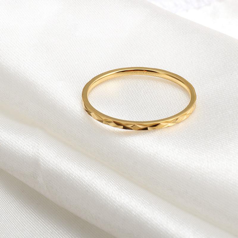 リング 指輪 カット 1mm ステンレス 極細 安心素材 大人可愛い ジュエリー 金属アレルギー ピンキーリング アクセサリー ファランジリング | BLUE LEAF | 13