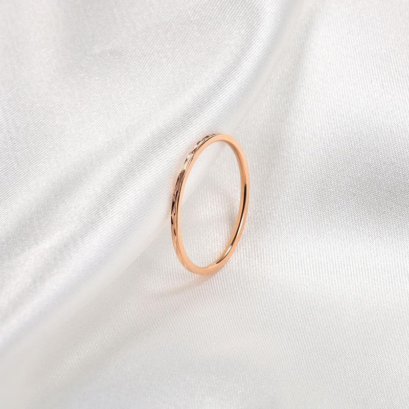リング 指輪 カット 1mm ステンレス 極細 安心素材 大人可愛い ジュエリー 金属アレルギー ピンキーリング アクセサリー ファランジリング | BLUE LEAF | 14