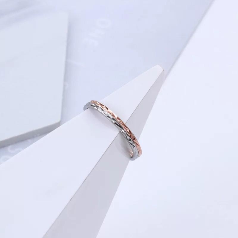 リング 指輪 カット 1mm ステンレス 極細 安心素材 大人可愛い ジュエリー 金属アレルギー ピンキーリング アクセサリー ファランジリング | BLUE LEAF | 15