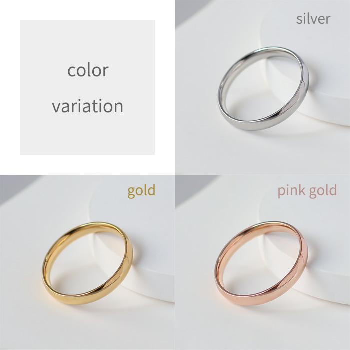 リング 指輪 3mm マリッジリング 甲丸 内甲丸 ステンレスリング 安心素材 金属アレルギー ピンキーリング アクセサリー ファランジリング | BLUE LEAF | 07