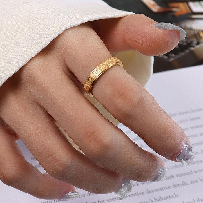 リング 指輪 4mm 砂目加工 マリッジリング ステンレスリング ペアリング 大人可愛い シンプル 金属アレルギー ジュエリー 男女兼用 | BLUE LEAF | 01