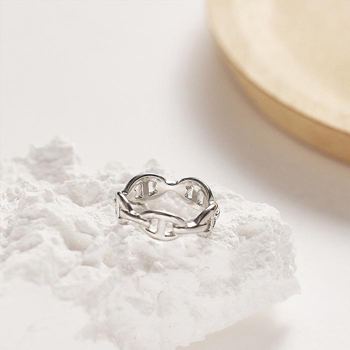 リング 指輪 アンカーチェーン マリンチェーン サージカルステンレス ステンレスリング ステンレス 低アレルギー アクセサリー レディース メンズ つけっぱなし | BLUE LEAF | 05