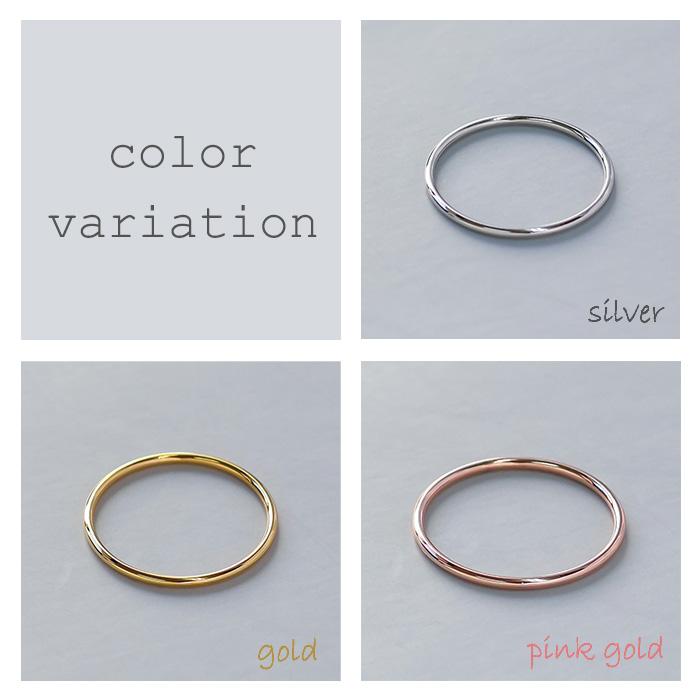 リング 指輪 1mm 極細 華奢リング ステンレスリング 安心素材 大人可愛い ジュエリー 金属アレルギー ピンキーリング ファランジリング | BLUE LEAF | 07