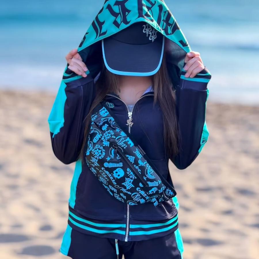 Cmarin シーマリン 完全防水ボディバッグ ブルー : ブルーライン