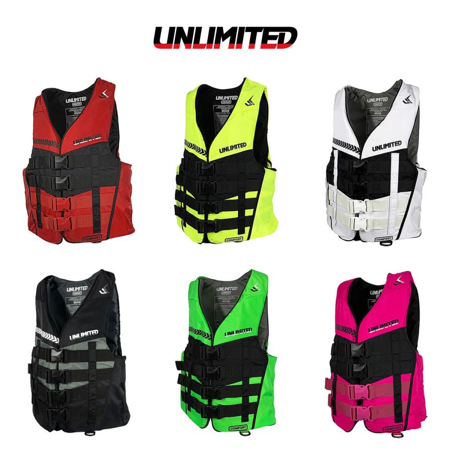 UNLIMITED 年末のプロモーション アンリミテッド ライフジャケット JCI予備検査承認品 買い取り COMFORTナイロンライフベスト UV2202