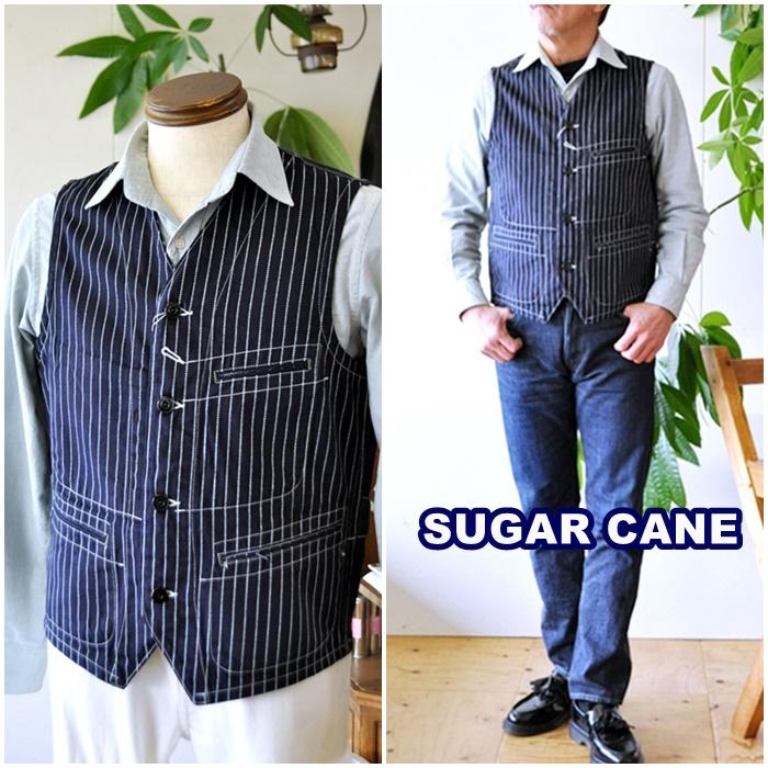 SUGAR CANE ウォバッシュベスト ワークベスト シュガーケーン SUGAR CANE ウォバッシュベスト ワークベスト シュガーケーン