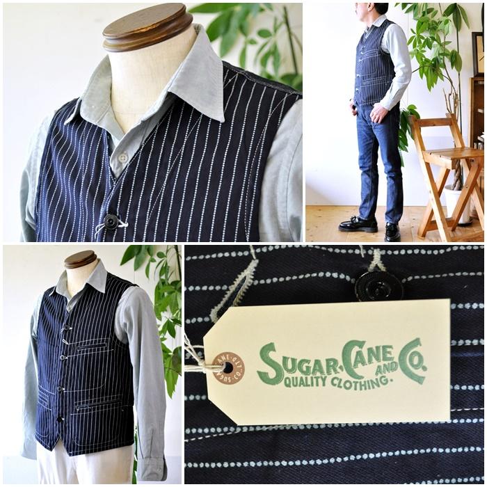 SUGAR CANE ウォバッシュベスト ワークベスト シュガーケーン SUGAR CANE ウォバッシュベスト ワークベスト シュガーケーン