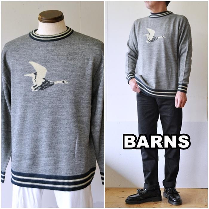 BARNS バーンズ　クルーニット　セーター　22412 L BARNS OUTFITTERS（バーンズ アウトフィッターズ） BARNS クルーニット