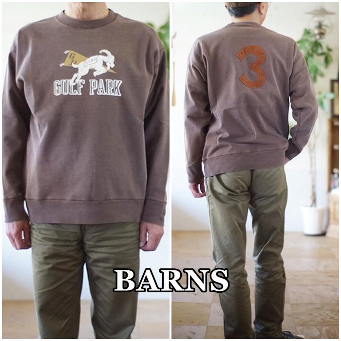 BARNS バーンズ クルーネックスウェット トレーナー BR23428