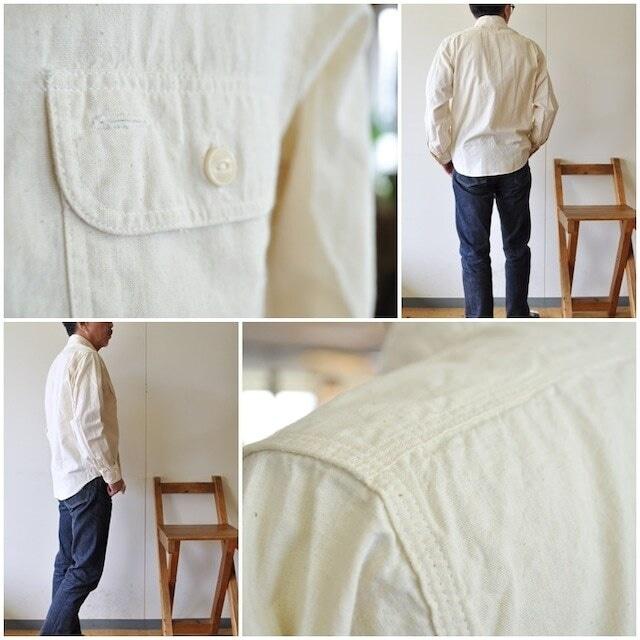 SUGAR CANE シュガーケーン SUGAR ホワイトシャンブレーワークシャツ