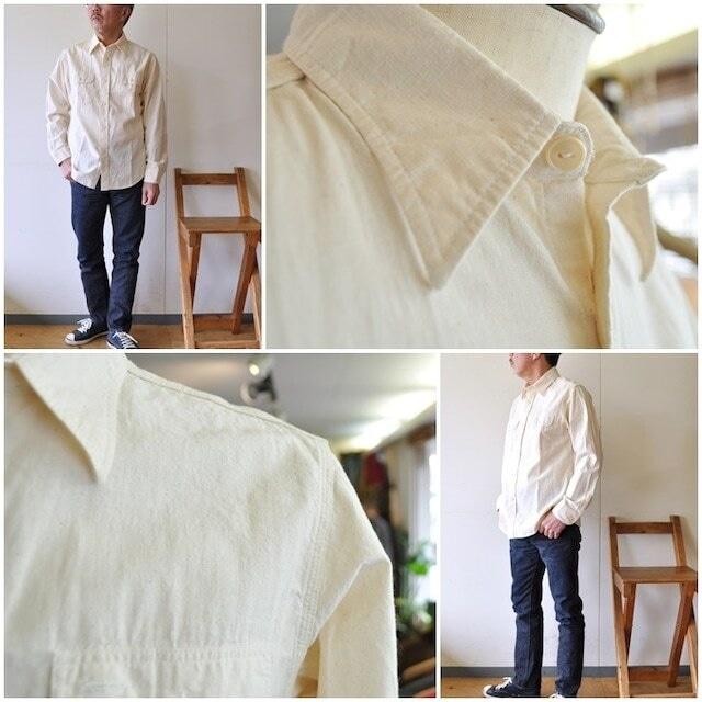 SUGAR CANE シュガーケーン SUGAR ホワイトシャンブレーワークシャツ