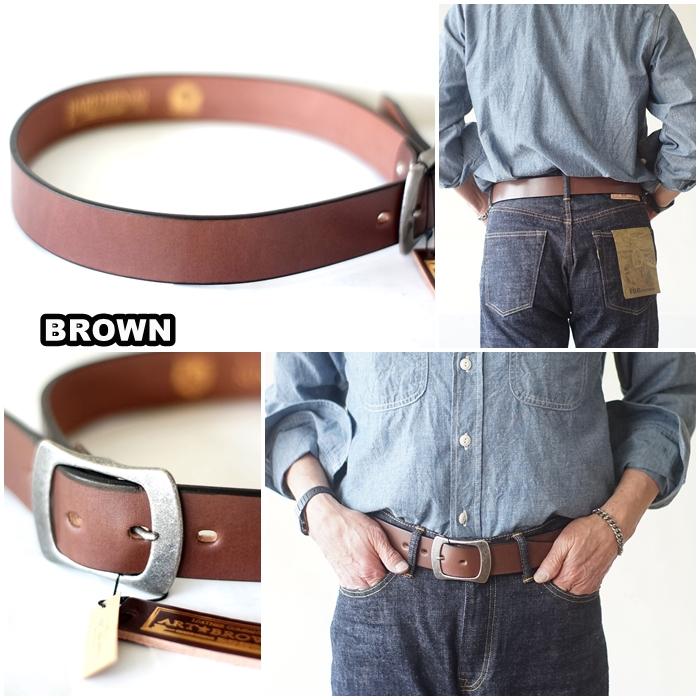 ART BROWN（アートブラウン） レザーベルト NDB40014AB 本革 40mm幅